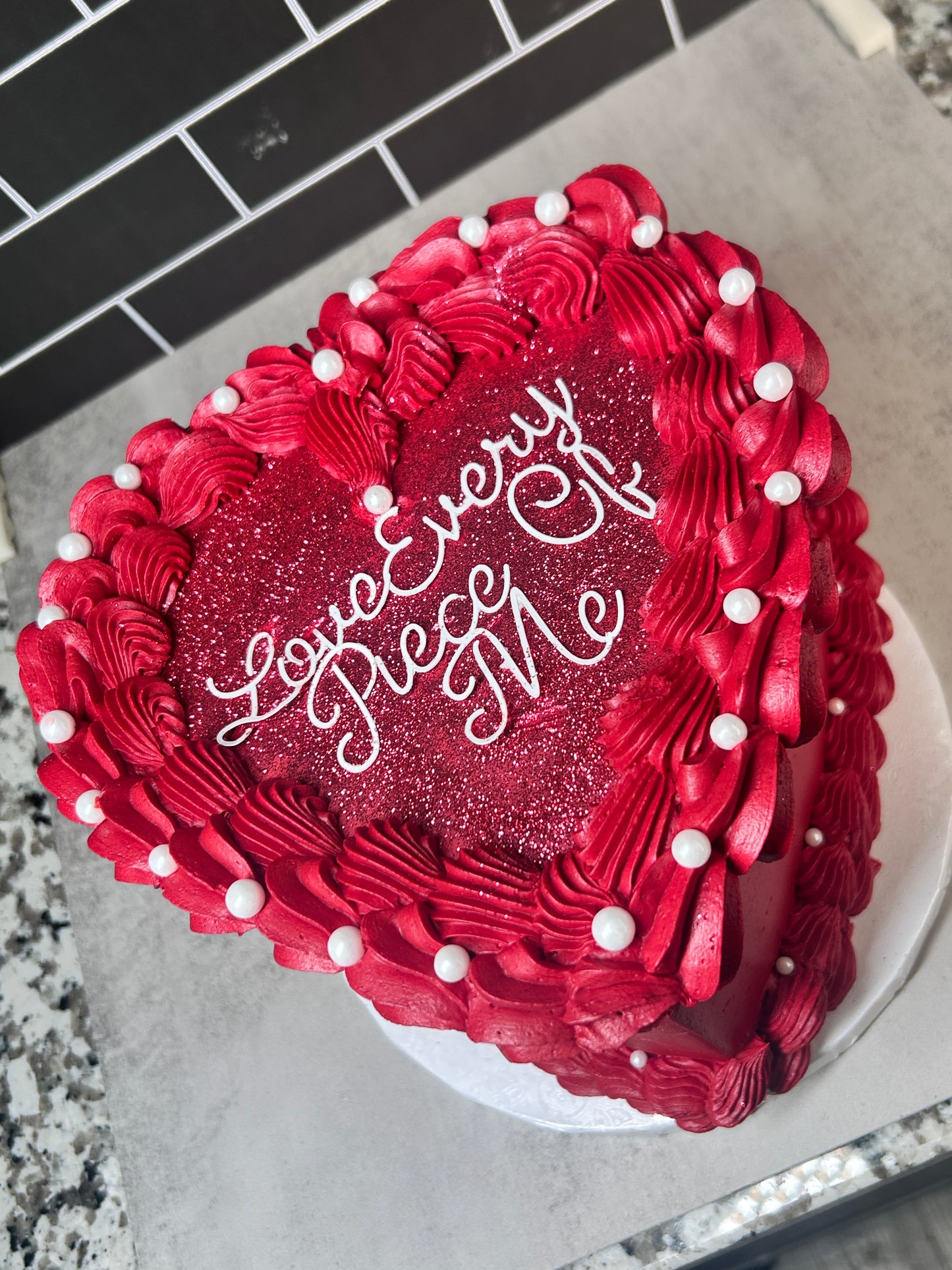 6in Heart Celebration Cake | Mansfield, Texas | Yummm! A Cupcakery