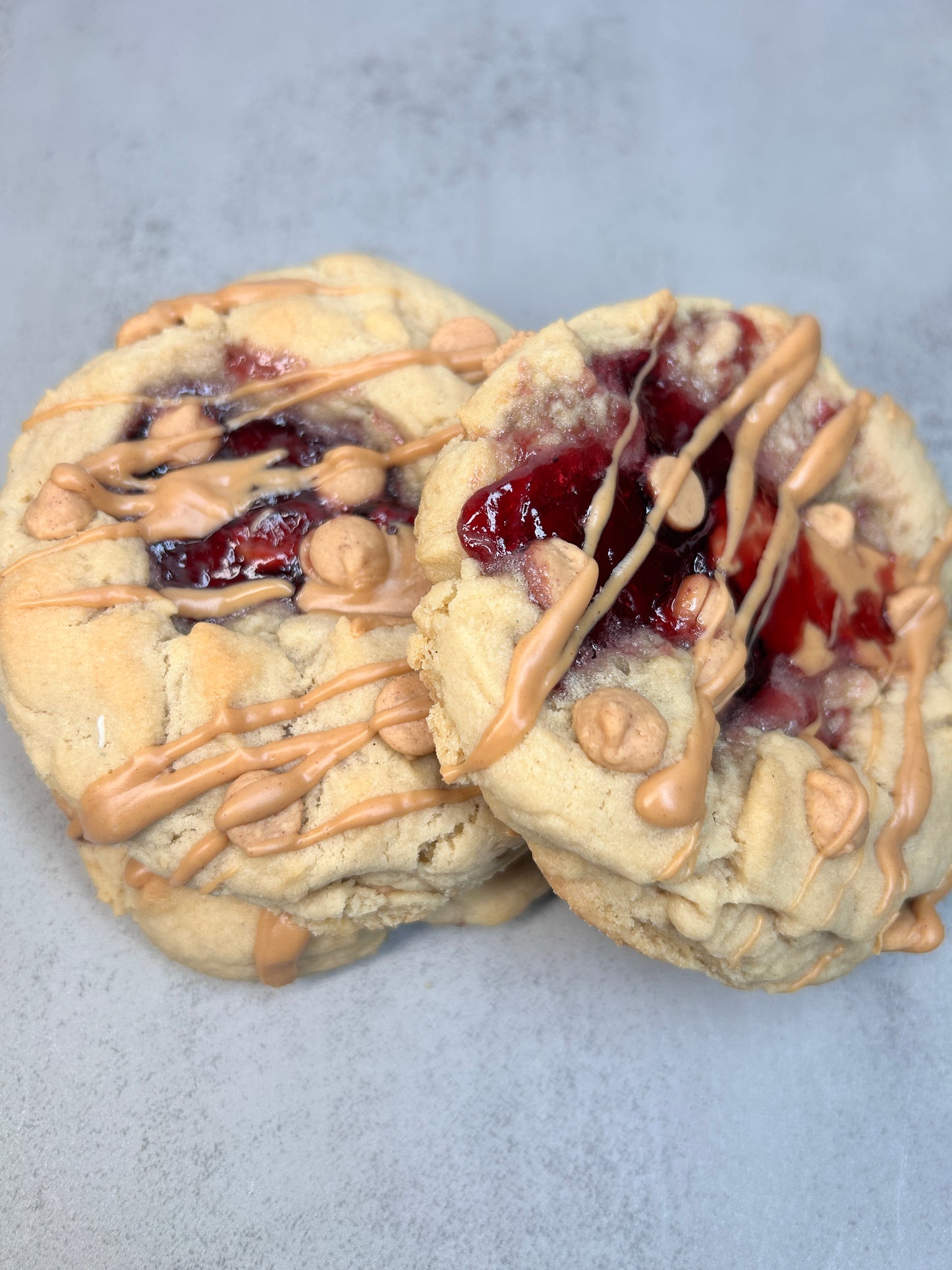 Peanut butter & jelly gourmet cookies