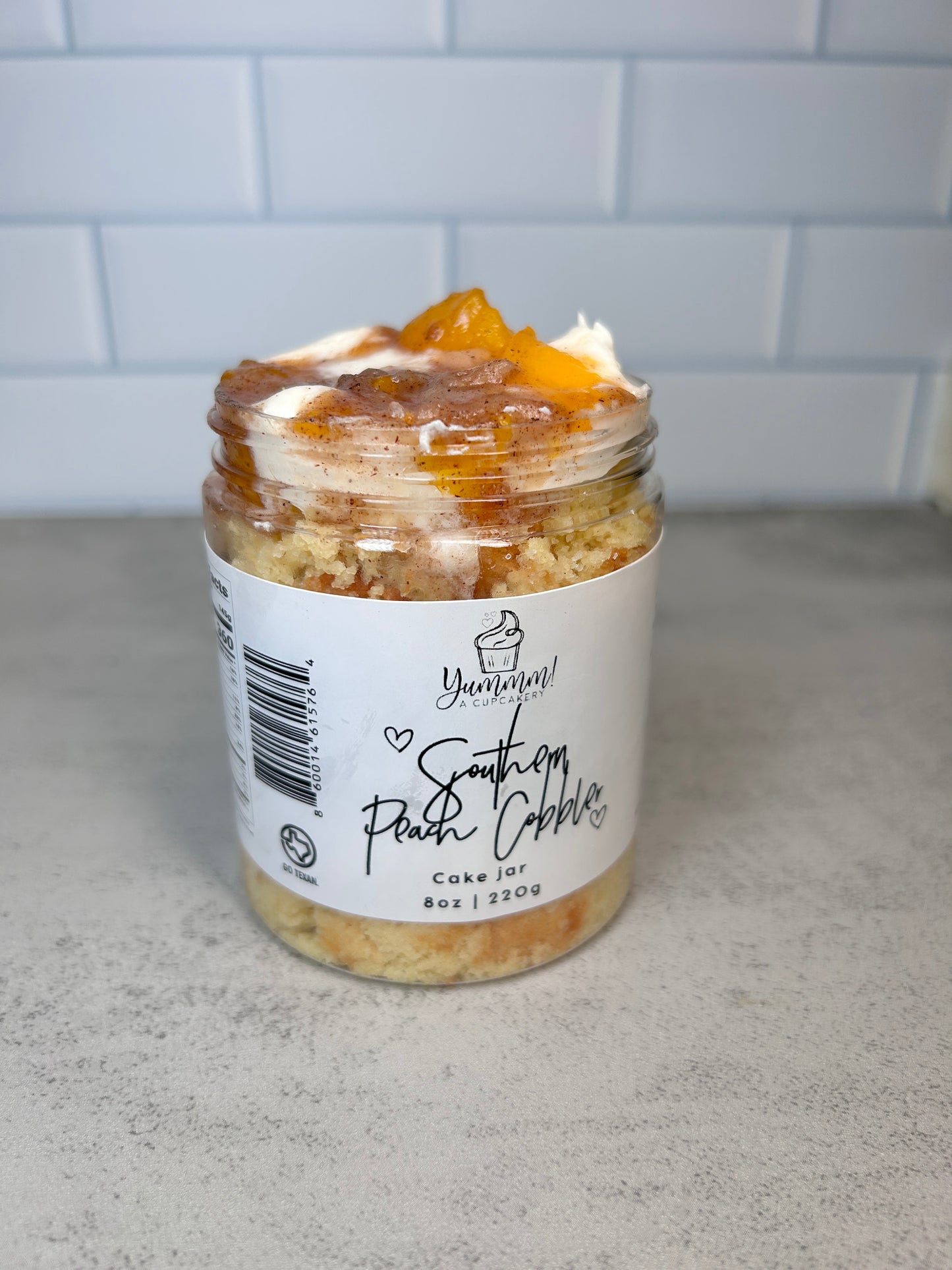 Southern Peach Cobbler- YUMMM Cake Jar