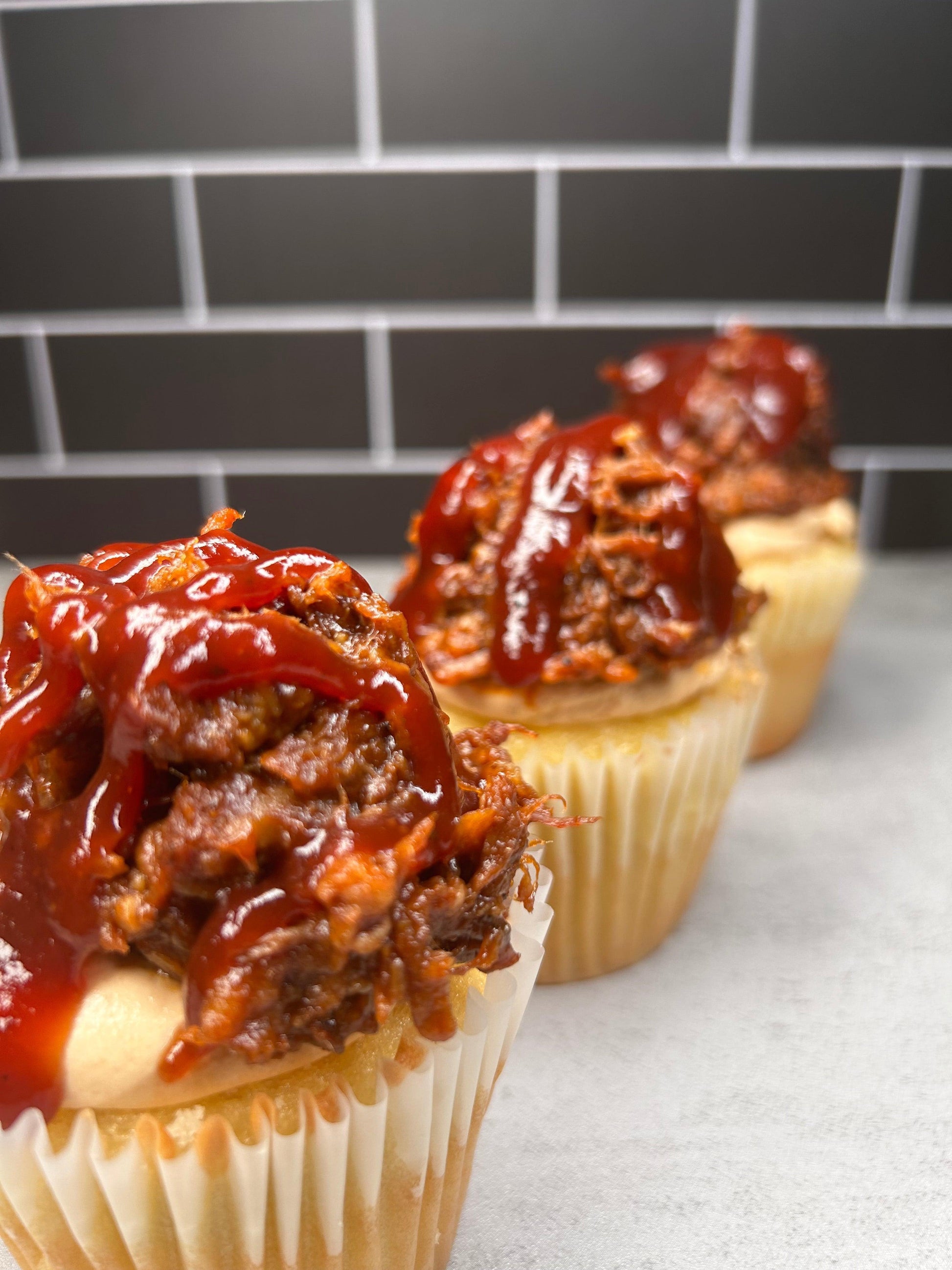 1 Dozen -The Texas Briskake Brisket Cupcakes - YUMMM! A Cupcakery