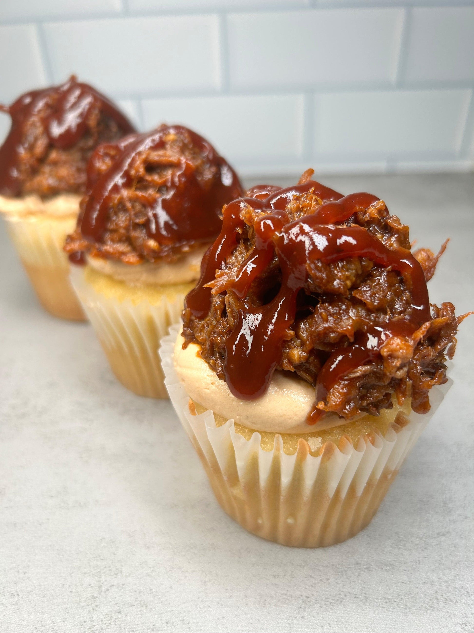 1 Dozen -The Texas Briskake Brisket Cupcakes - YUMMM! A Cupcakery