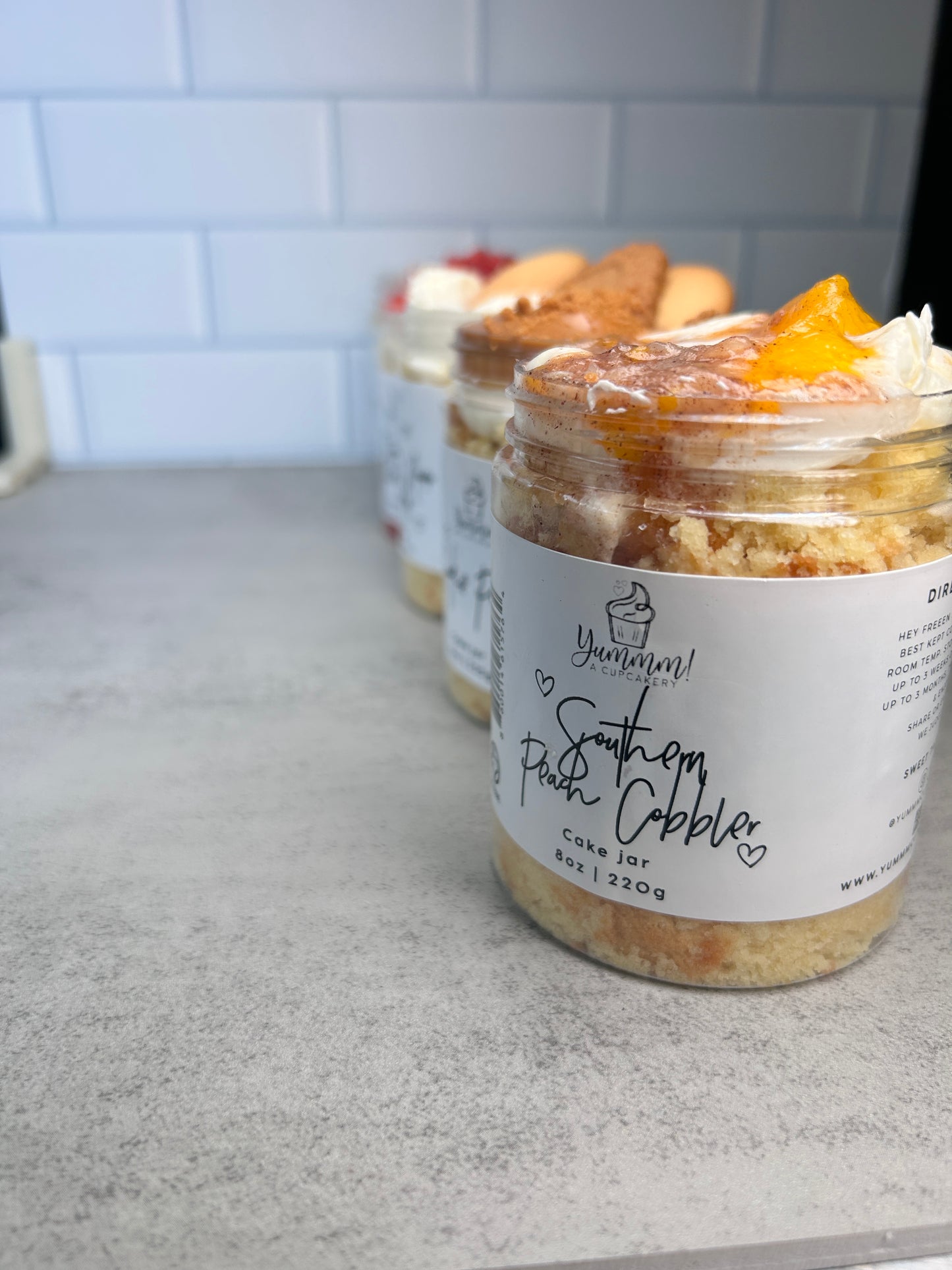 Southern Peach Cobbler- YUMMM Cake Jar