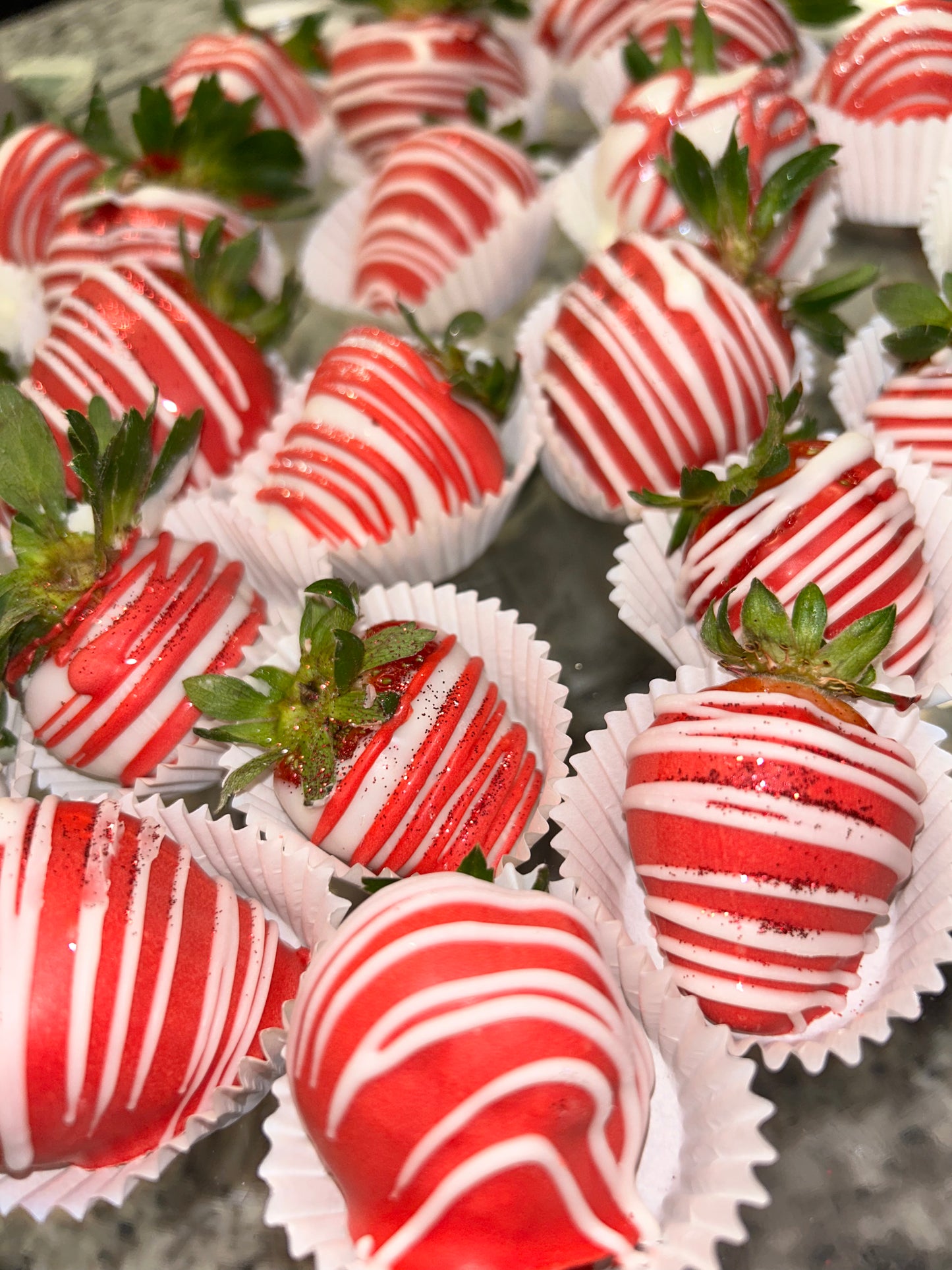 White chocolate dipped berries 