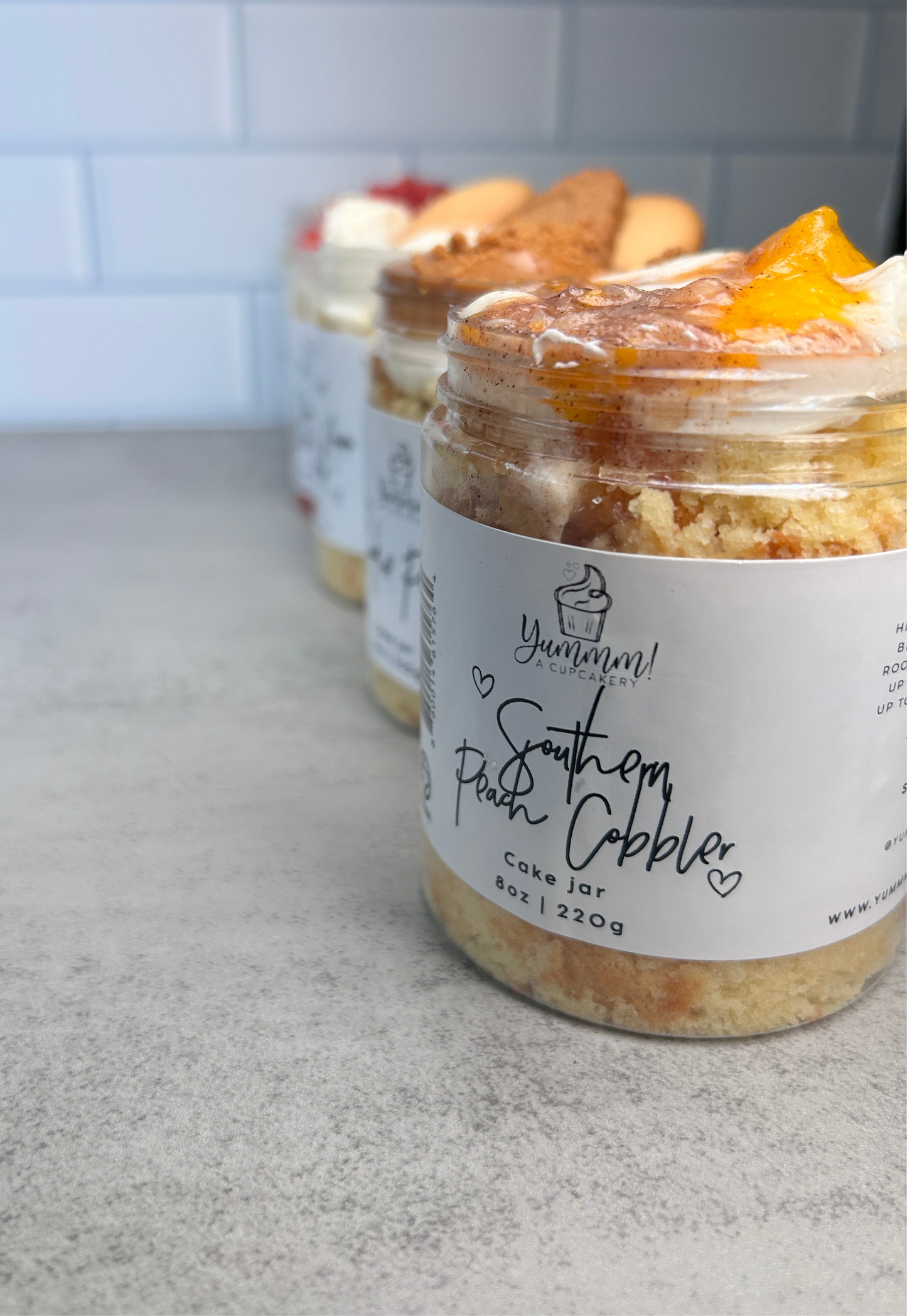 Southern Peach Cobbler- YUMMM Cake Jar