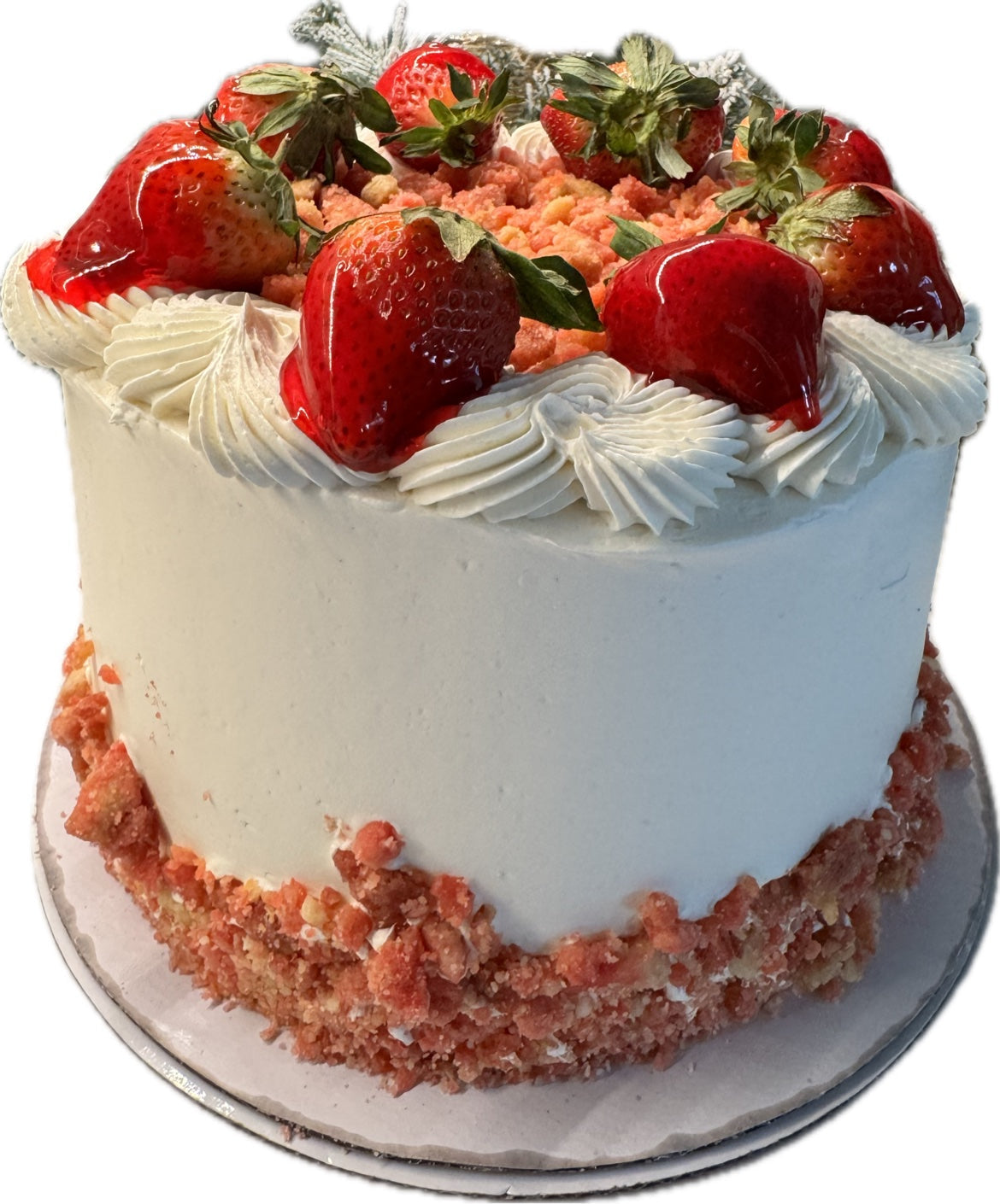 Strawberry crunch cheesecake layered cake - Yummm A Cupcakery Thanksgiving