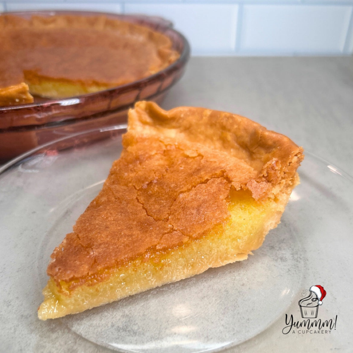 Old Fashion Chess pie slice - Yummm A Cupcakery Thanksgiving pies